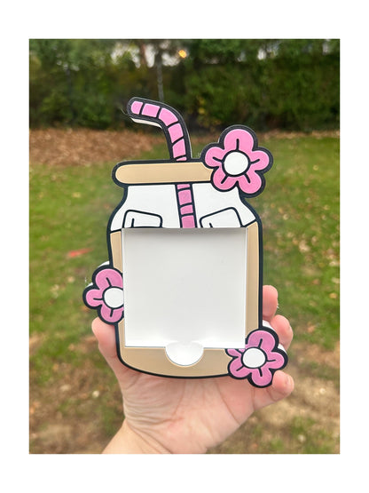 Iced Coffee Sticky Note Holder