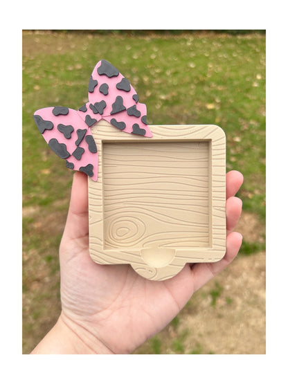 Pink Bow Sticky Note Holder