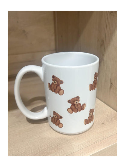 Cute Teddy Bear Mug – Cozy Aesthetic Ceramic Coffee Cup