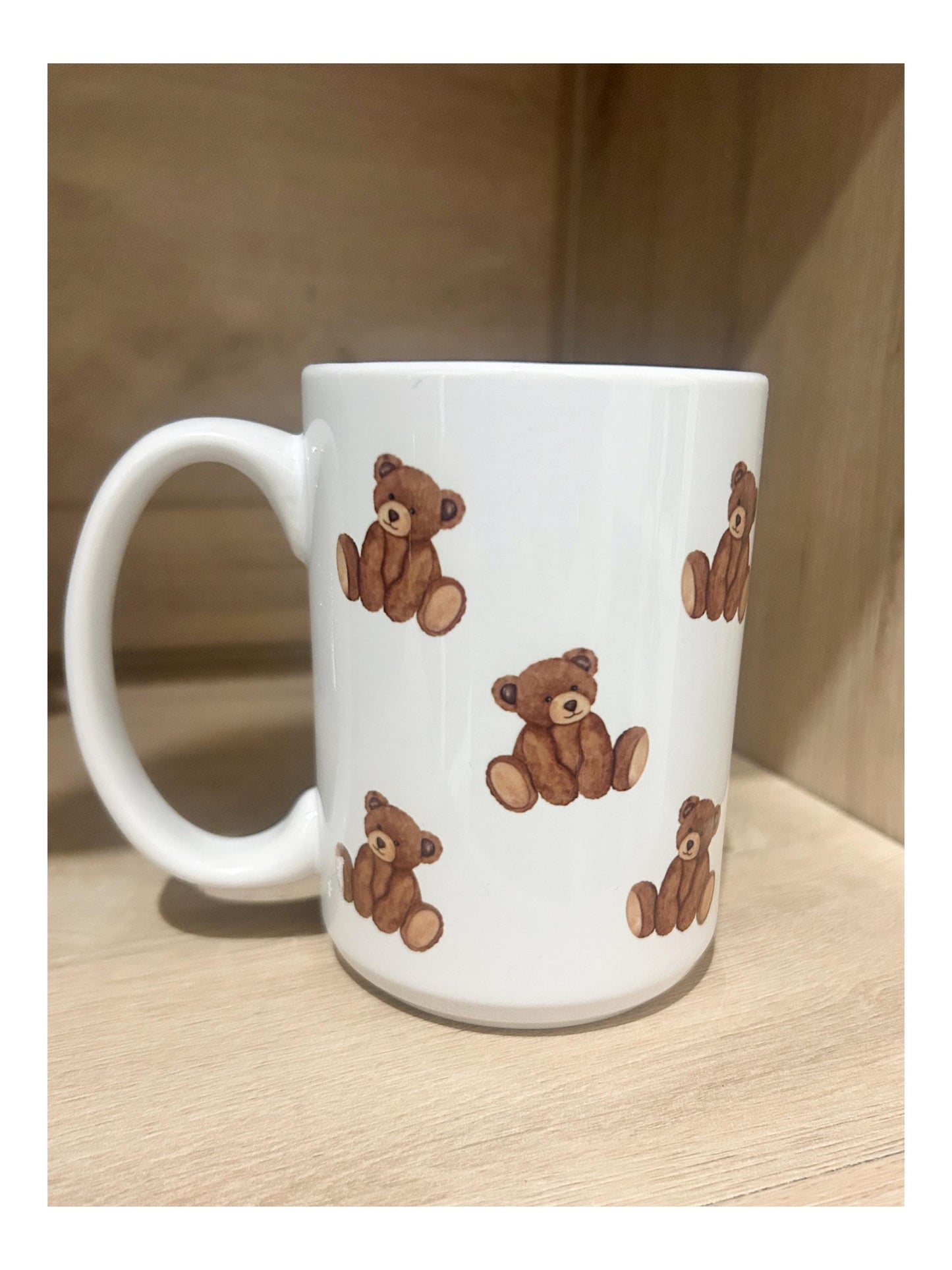 Cute Teddy Bear Mug – Cozy Aesthetic Ceramic Coffee Cup