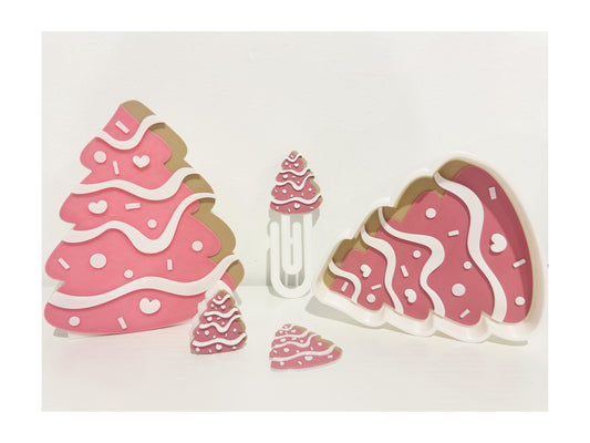 Pink Frosted Tree Bundle