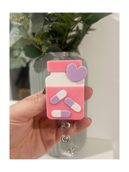 Pill Bottle Badge Reel