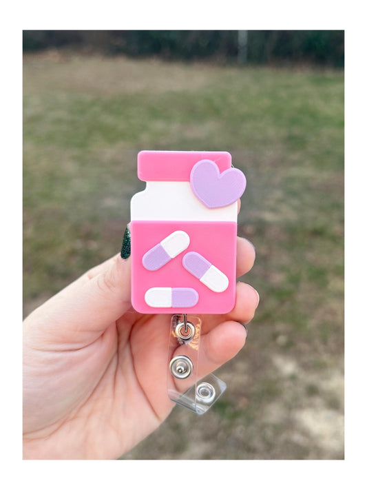 Pill Bottle Badge Reel