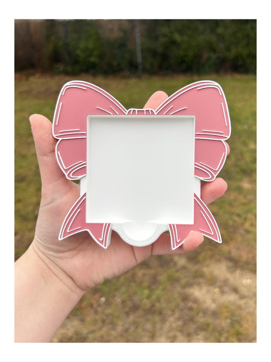 Pink Bow Sticky Note Holder