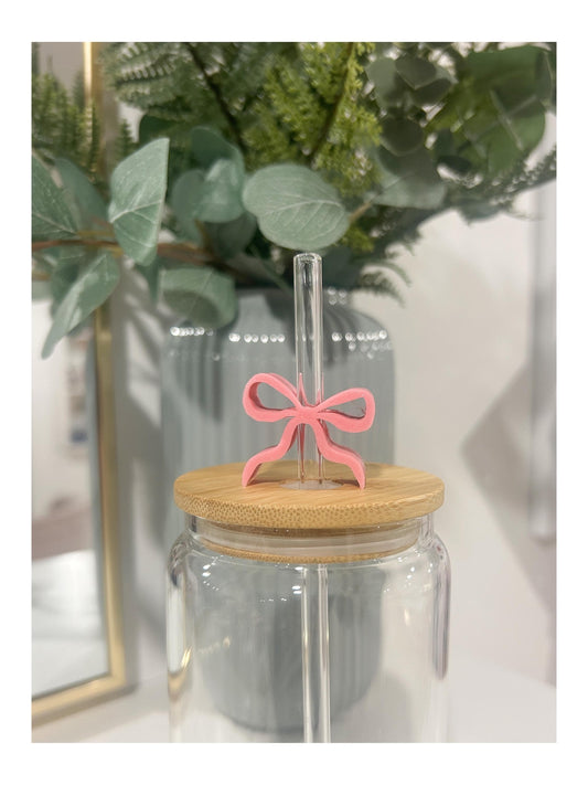 Coquette Bow Straw Topper