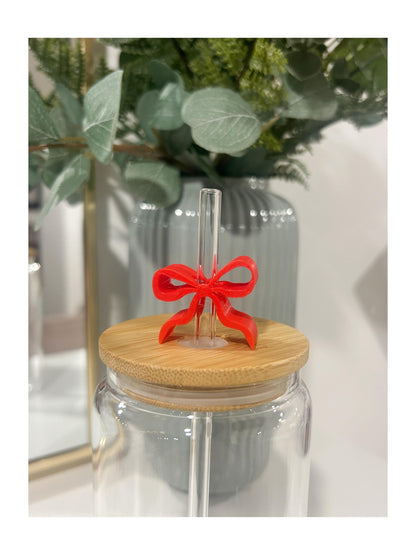 Coquette Bow Straw Topper